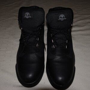 PREOWNED MENS TIMBERLAND BLACK BOOTS SIZE 11